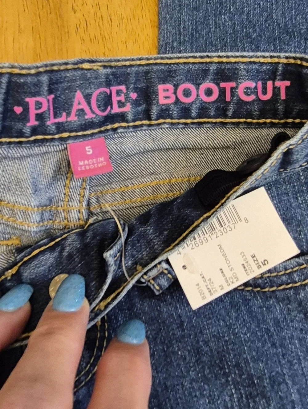 The Children's Place Medium Stonewashed Bootcut Blue Jeans Sz 5 Girls Denim